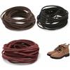 Rylae 3 Pezzi Corda di Cuoio, Cordino in Pelle Piatto, Cordoncino Ecopelle 12m x 3mm, Corda in Pelle Scamosciata per Collane Bracciali Perline Crezione Gioielli Artigianato Fai da Te (3 Colori)