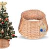 Creative Home Collare per Albero di Natale in Vimini | Gonna per Albero Diametro 46 cm Altezza 24 cm | Rustico Naturale, Fatto a Mano per la Base dell'Albero | Copertura Decorativa | Anello per Tronco