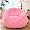 XeGe Fodera per pouf gigante 1,5 m, in finta pelliccia ultra morbida, giocattoli in peluche, divano letto per adulti e bambini, antiscivolo, colore: rosa