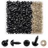 TOAOB THE ONE AND ONLY BABY TOAOB 150 Pezzi Occhi di Sicurezza per Amigurumis con Rondelle 10 mm Nero Plastica Occhietti per Bambole Creazione Animale all'Uncinetto Pupazzi Creazione Artigianato Lavoretti