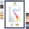 FRAMO Cornice portafoto in legno 32 x 45 cm (misura immagine), colore blu ardesia, dimensioni a scelta, cornice per poster, puzzle, collage fotografico, realizzata su misura, cornice su misura