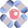 uyeoco 1/2/4 Pezzi Fettuccia per Borse a Uncinetto, Filato Grosso in Poliestere, Filato per Tessitura,Filati per Maglieria a Mano,T-shirt Filato Tessuto Crochet,Gomitoli Cotone per Uncinetto(P19,4roll(400g))