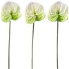HAOSHICS Fiori artificiali di giglio di Anthurium da 55,9 cm, 3 pezzi, bouquet di fiori tropicali d'imitazione per centrotavola, decorazione per matrimoni e festival (A)