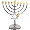 Artibetter Candele Tradizionale Hanukkah Menorah Cono Portacandele Candeliere Stand Ateret Judaica Pilastro Candele Stand Gerusalemme Tempio di Nozze di Compleanno Festa Pranzo
