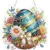 Lxmsja 5D Diamond Painting Pasqua Pendente Adulti Bambino, Uovo Di Pasqua Diamond Painting Kit Completo, Diamantini Crystal Art Pendente, Ghirlanda di per Porta Finestra Parete Casa Regali di Pasqua