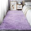 Homesally Tappeti Pelo Lungo Morbido Antiscivolo Soffice Antiscivolo Calore Tappeto Salotto Super Morbida Adatto per Soggiorno Camera da Letto e Cameretta,Viola,50cm×80cm