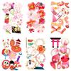 Mayplous 6 Confezioni Sakura Sticker Scrapbooking - Fiore in Stile Giapponese - Decor, Planner, Journal e Calendario