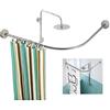 Xbtianxia Asta per Tende da Doccia Angolare L Shaped Telescopica Barra Bastone Tenda Doccia A Pressione 304 Acciaio Inossidabile per Bagno Negozio di Abbigliamento (Size : 70 to 95 x 70 to 95cm)