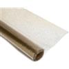 PARAMAISON Pellicola Tavolo Trasparente Cristal, Glitter Oro, Protezione in Vinile Impermeabile, Lavabile, Termoisolante, Spessore 2mm, Quadrata 140x360cm
