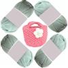 uyeoco 1/2/4 Pezzi Fettuccia per Borse a Uncinetto, Filato Grosso in Poliestere, Filato per Tessitura,Filati per Maglieria a Mano,T-shirt Filato Tessuto Crochet,Gomitoli Cotone per Uncinetto(P36,4roll(400g))