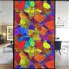 Lumanduo Finestre Film Privacy Vetro Colorato Adesivi per Finestre Statico Aggancio Decorativo Smerigliato Pellicola per Finestre UV Bloccaggio Tenui Colori Coperture Finestre (D,40x100cm WxH)