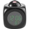 Akozon Sveglia digitale LCD con display dell'ora temperatura interna, Multi function Digital Wall Proiezione Voice Talking proiezione vocale parlante retroilluminazione blu o verde Temperatura Displa