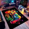 PEIHUODAN Tappeto Camera da Letto Gioco 3D Ragazzi, Accessori Decorativi per Sala Giochi, Stampa Carta Parati Personaggi Anime Soggiorno, Tappeto Morbido Antiscivolo Adolescenti (Green,140x200cm)