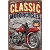SUPERDANT Targa in metallo con motociclette classiche, targhe da parete per moto, poster artistico per garage, bar, pub, casa, decorazione vintage, regalo per grotta dell'uomo