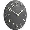 Jones Clocks® Betty orologio da parete | Orologio convesso classico | 30cm | Grigio scuro | Eleganza raffinata perfetta per cucina, soggiorno, ufficio o camera da letto