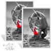 Dmyifan Set di 2 Cornici 40×60 cm Bianco, Cornice per Foto con Plexiglass, Cornice per Foto e Poster Montabile Verticalmente e Orizzontalmente | Picture Frame
