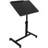 HUOLE Scrivania per Laptop, Tavolino da Divano, Piano Inclinabile Porta PC, Computer, Notebook, Serviletto, 4 Ruote, Altezza Regolabile, per Soggiorno, Ufficio, Camera da Letto,70*44*65/95 CM--nero