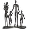 Aoneky Statuetta di Famiglia dei Membri della Famiglia, Idea Regalo per i parenti, Decorazione Astratta in Metallo per la casa, l'Ufficio, in ghisa, Colore Nero (Famiglia di 5 persone)