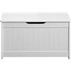 Rebecca Mobili Baule Portagiochi Bambini, Con Coperchio, Cassapanca Contenitore Legno, Mdf Bianco, Per Scarpe Giocattoli, Ingresso Cameretta - Misure HxLxP: 44,5 x 80 x 40 cm - Art. RE6729