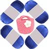 uyeoco 1/2/4 Pezzi Fettuccia per Borse a Uncinetto, Filato Grosso in Poliestere, Filato per Tessitura,Filati per Maglieria a Mano,T-shirt Filato Tessuto Crochet,Gomitoli Cotone per Uncinetto(P42,4roll(400g))