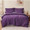 RUIKASI Set Copripiumino Matrimoniale 200x200 Viola