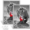 Dmyifan Set di 2 cornici 40×60 cm argento, cornice portafoto con plexiglass, cornice per foto e poster montabile sia verticalmente che orizzontalmente | Picture Frame