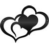CREATCABIN Decorazione Parete A Forma Cuore in Metallo Decorazione Parete Ornamento Appendere alla Parete Scultura Minimalista Opera d'Arte San Valentino Camera Letto Soggiorno Regalo della 30x23cm