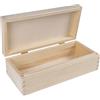 Creative Deco Piccola Scatola in Legno con Coperchio, 24 x 11,3 x 7,2 cm