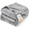 AITODOS TA AiTodos® Coperta Plaid in Microfibra 260gsm-270x230 cm, Coperta di Flanella Extra Large, Coperta Pile per Divano Letto e Ufficio, Morbida, Calda e Lavabile in Lavatrice (Grigio)