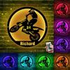 TATLETATLE Moto personalizzata in metallo, Wall Art Metallo custom con nome, Home Decor, Custom Garage Nome Wall Decor, Moto Scultura Parete, Segni Bar per Casa (Motocicletta-11)
