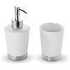 Kiamami Valentina - Set accessori lavabo dispenser dosasapone e bicchiere portaspazzolini | Lilly