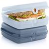 Tupperware Set di 2 contenitori per sandwich, lavabili in lavastoviglie e senza BPA (2 contenitori con cerniera)