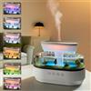 AXVRAV Umidificatore Rain Humidifier Diffusore di olio essenziale, 250 ml, con 7 colori, luce notturna a LED, diffusore di olio profumato, umidificatore con lampada a fungo, gocce d'acqua, diffusore di oli