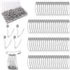 NQEUEPN 400pz Spille da Balia Curve, 3,8cm Spillo Imbastitura per Quilting Spillo di Sicurezza Piegate Spille da Balia Cucito per Quilting Lavoro a Maglia Cucito Artigianato