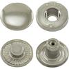 GETMORE Parts bottoni a pressione S-Feder, bottoni in ottone, snaps, bottoni a pressione, ottone, inossidabile, da 50 pezzi - argento antico, 10 mm