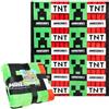 MINECRAFT Coperta Pile Caldo Decorazioni Camera da Letto Creeper TNT Plaid Divano Letto Morbido 130x150 cm per Viaggio Pigiama Party Idee Regalo