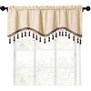GIVBRO - Tende a sbalzo in pizzo con nappe per cucina, bar, ideale per la decorazione della casa, beige, 180 * 40 cm
