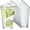KADAX Bicchieri per bevande, bicchieri in vetro di neutro, calici multiuso, bicchieri per acqua, bicchieri universali per bevande, mojito, gelato (Amalia, 360 ml, 6)