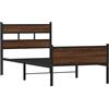 vidaXL Giroletto Senza Materasso Rovere Marrone 90x190cm in Truciolato, Letto Singolo, arredo Camera da Letto, Telaio Letto