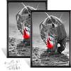 Dmyifan Set di 2 cornici 40×60 cm nere, portafoto con plexiglass, cornice per foto e poster montabile sia in verticale che in orizzontale | Picture Frame