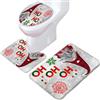 Tiajingzi Tappeto da Bagno Natalizio, Decorazione Natalizia per Il Bagno, Tappetino Antiscivolo per Le Vacanze Invernali, per casa, Appartamento, Hotel, ostello, casa in affitto
