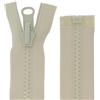 Erlif Cerniera reversibile divisibile per giacche, denti in plastica, 5 mm (beige chiaro, 70 cm)