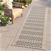 TAPISO Melissa Tappeto Corridoio Pelo Corto Passatoia Runner Design Moderno Geometrico Righe Marrone Nero Indoor Outdoor Corridoio Cucina Sala Terrazza Balcone Oeko-Tex 70 x 220 cm