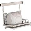 TentHome Scolapiatti Pensile Pieghevole con Vassoio Acciaio Inox Salvaspazio Cucina Piattaia da Parete Portapiatti Portada Scola Piatti Muro Scolapiatti da Appendere Salvaspazio(Acciaio inox)
