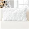 JOTOM Set di 1 fodera per cuscino natalizia 40x60 cm, decorativa con albero di Natale, morbida, in morbido tessuto sintetico, fodera per cuscino in pelliccia sintetica per le festività invernali, per