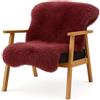 KARAT Audrey (Marsala) - Tappeto in Vera Pelliccia di Pecora con Dorso in Pelle, Altezza ca. 60 mm, in Morbida Pelliccia di Agnello, Decorazione