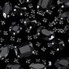 SOFPLATE 156 pz 7 stili di Strass Da Cucire In Vetro Nero con Griffe Cristlega Jet Artiglio Piatto Sfaccettato Piccolo Rettangolo Rotondo A Goccia Gemme Accessori per Abbigliamento Tessuto Scarpe Gioi