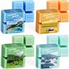 BarBaren Cera profumata si fonde, cubi di cera per bruciatore di candele, cera di soia vegana fatta a mano , Set regalo di fragranza per la casa per Natale, compleanno, 4 Pack