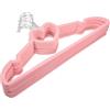 Uonlytech Set 10 Appendiabiti Antiscivolo in Plastica a Forma Di Cuore Con Gancio Girevole 360° Per Camicie Giacche Gonne Organizzazione Armadio 15.7X8.9X0.2 Pollici