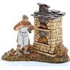 Moranduzzo Fornaio per Presepe da Cm 10 Scala 1:20 - Statuine Presepe Indistruttibili - Stile 700', Pittura Rifinita a Mano, Prodotto Ufficiale, Made in Italy, Scultore M. Landi